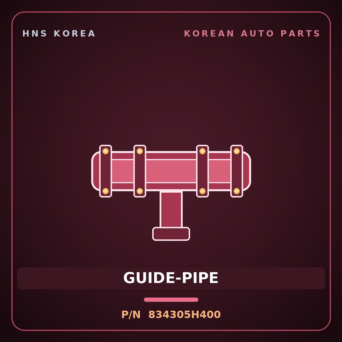 Genuine Mobis GUIDE-PIPE 834305H400 for Mighty 1998 HNS Parts Korea
