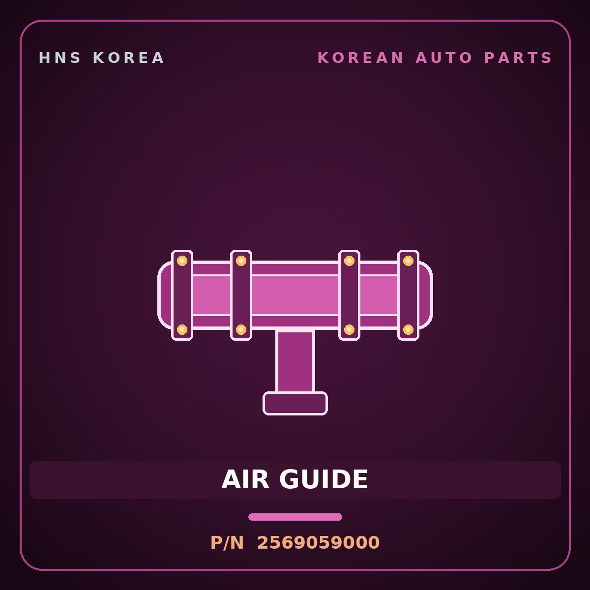 Genuine Mobis AIR GUIDE 2569059000 for Solati 2014 HNS Parts Korea