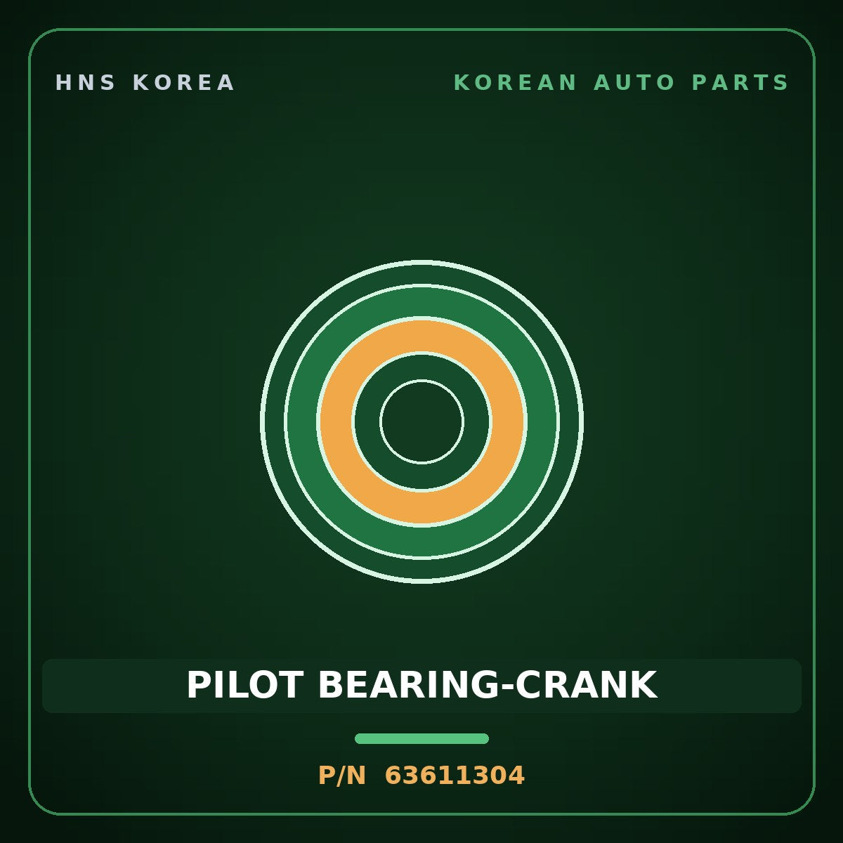 Genuine Mobis PILOT BEARING-CRANK 63611304 for Power Combi 1998 HNS Parts Korea