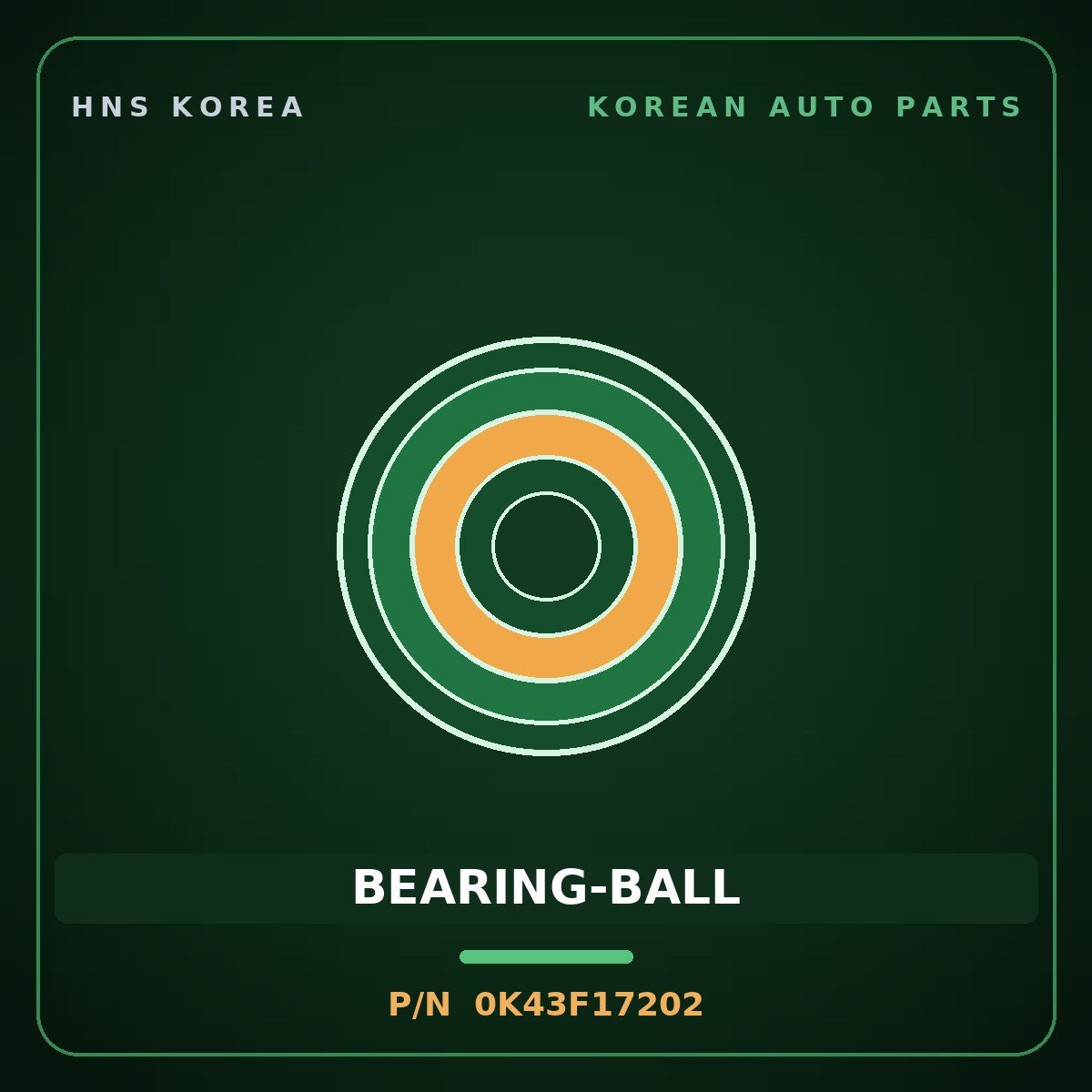 Genuine Mobis BEARING-BALL 0K43F17202 for Power Combi 1998 HNS Parts Korea
