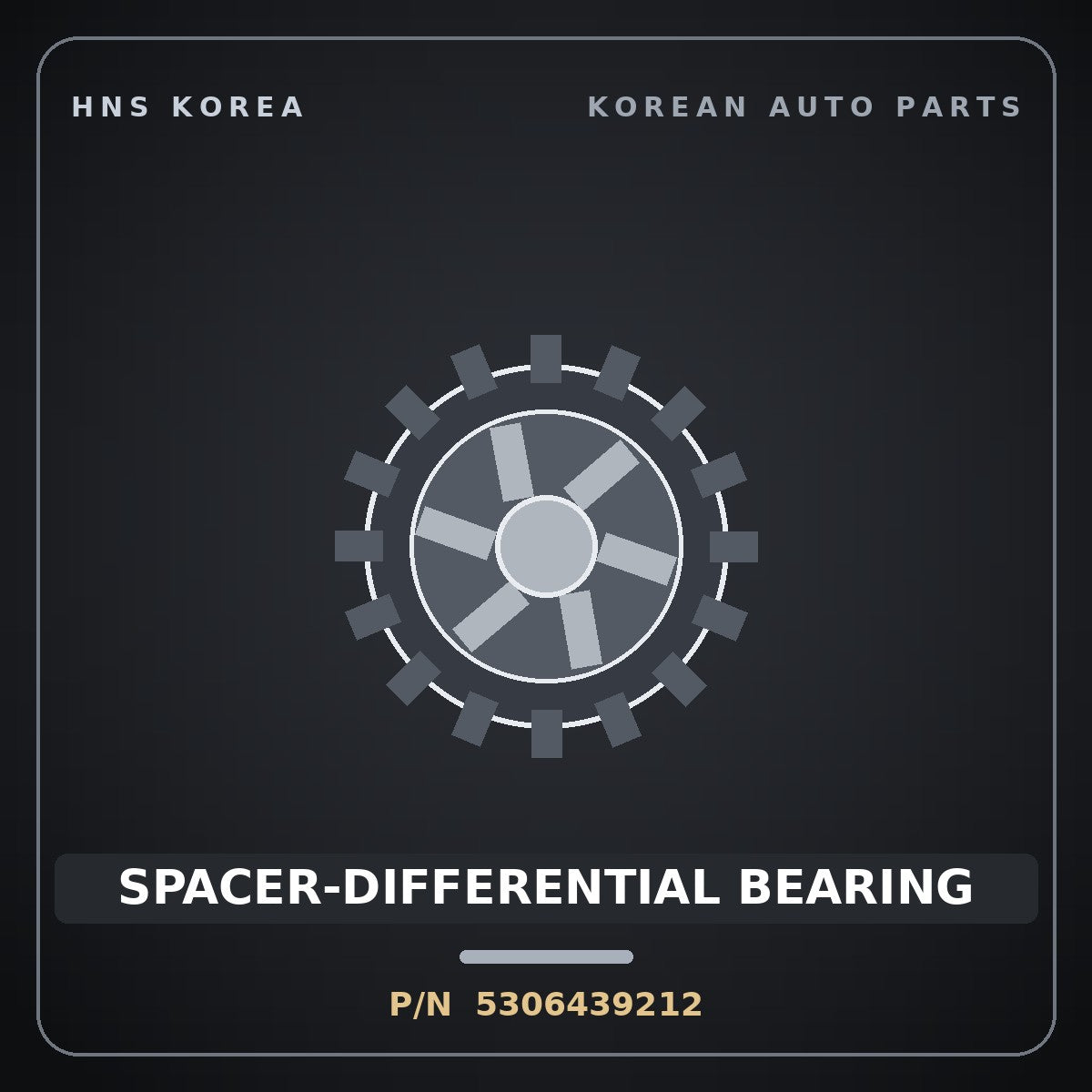 Genuine Mobis SPACER-DIFFERENTIAL BEARING 5306439212 for Santa Fe 2006 HNS Parts Korea