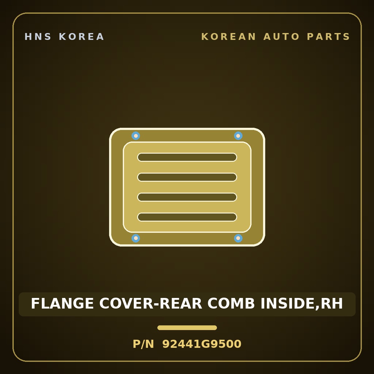 Genuine Mobis FLANGE COVER-REAR COMB INSIDE,RH 92441G9500 for G70 2021 HNS Parts Korea