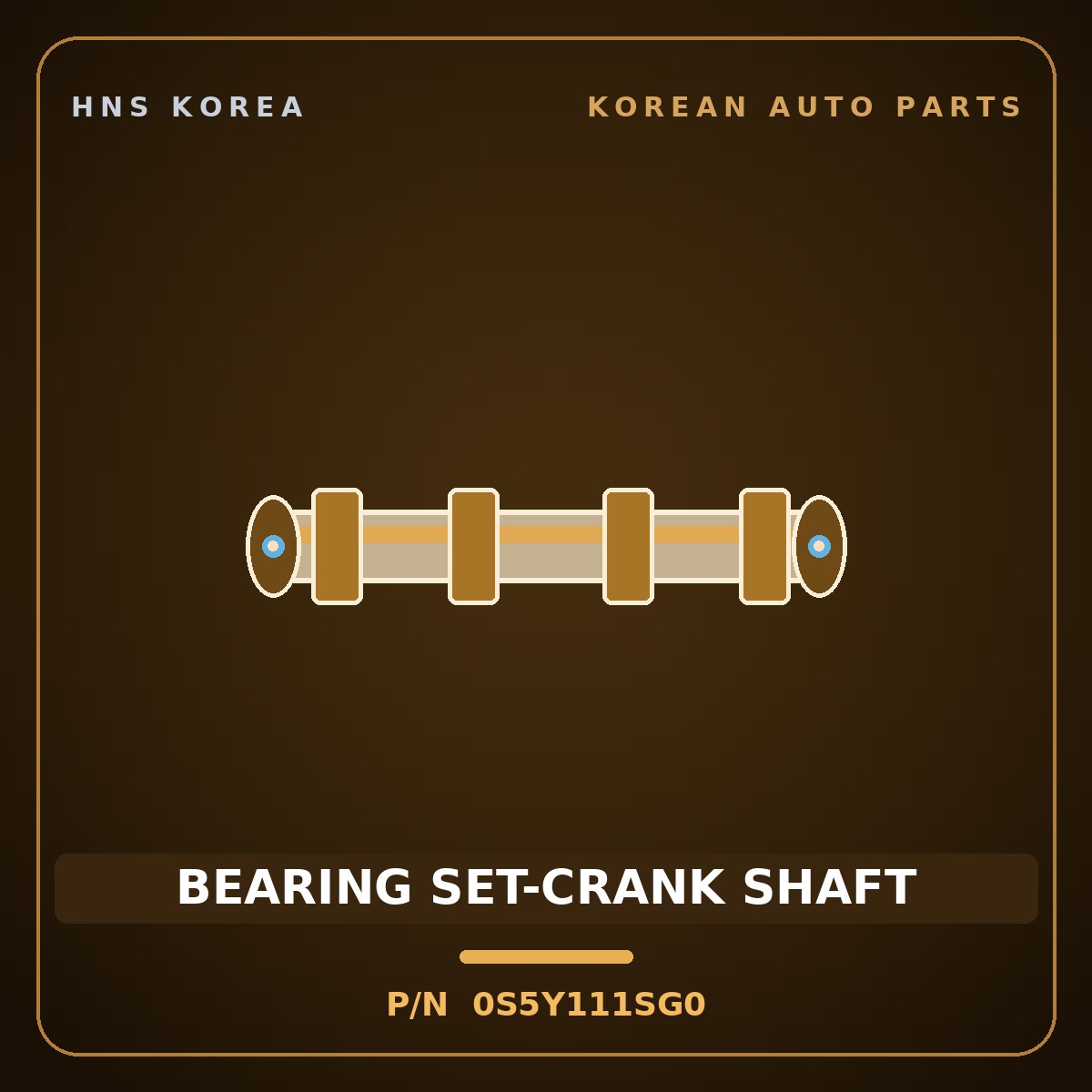 Genuine Mobis BEARING SET-CRANK SHAFT 0S5Y111SG0 for Power Combi 1998 HNS Parts Korea
