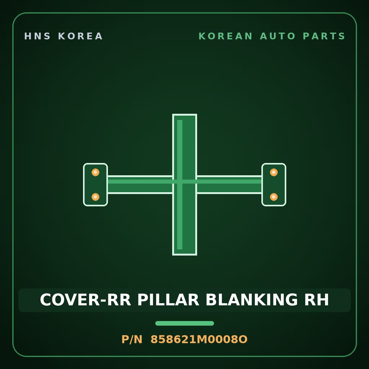 Genuine Mobis COVER-RR PILLAR BLANKING RH 858621M0008O for Forte 2008 HNS Parts Korea
