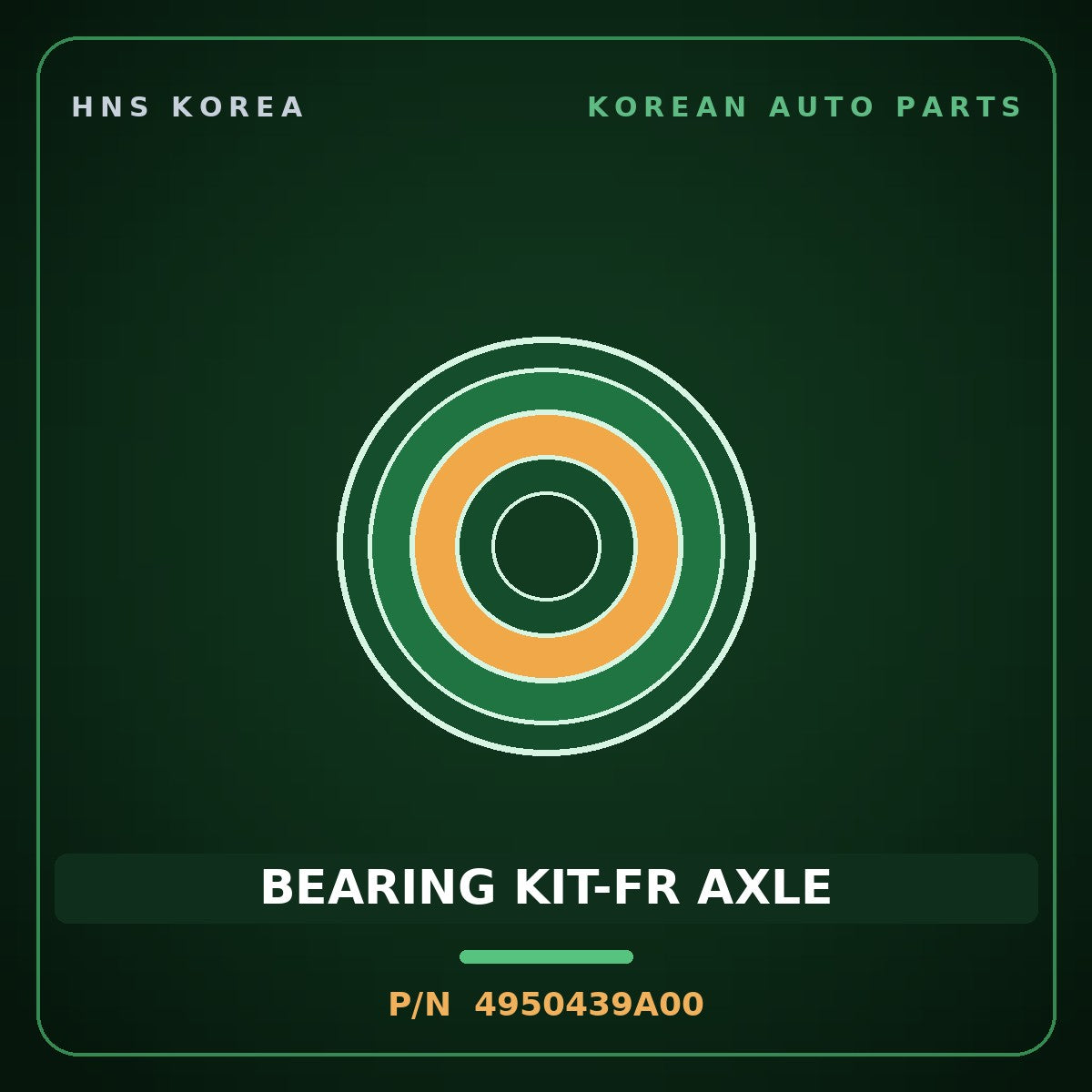 Genuine Mobis BEARING KIT-FR AXLE 4950439A00 for Grandeur 1999 HNS Parts Korea