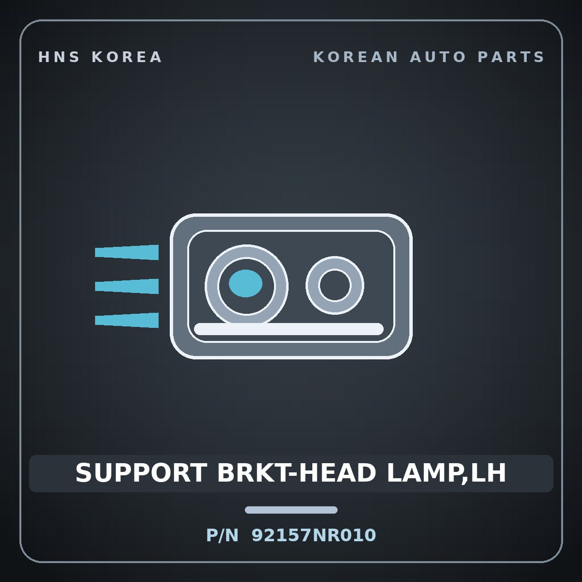 Genuine Mobis SUPPORT BRKT-HEAD LAMP,LH 92157NR010 for Tucson 2026 HNS Parts Korea