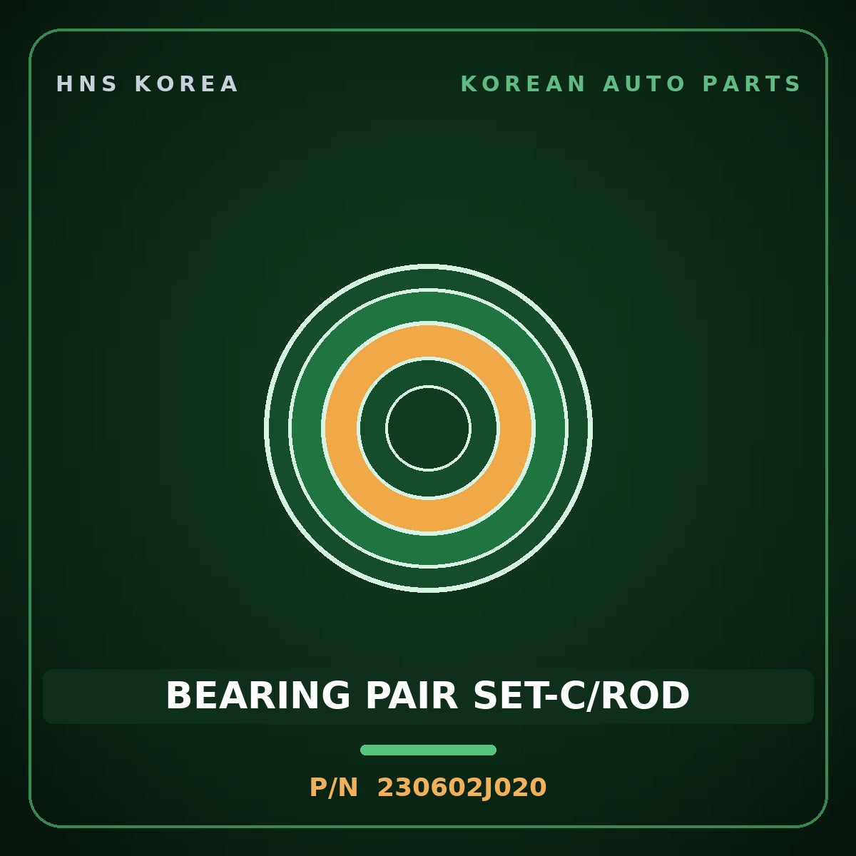 Genuine Mobis BEARING PAIR SET-C/ROD 230602J020 for Elantra 2019 HNS Parts Korea