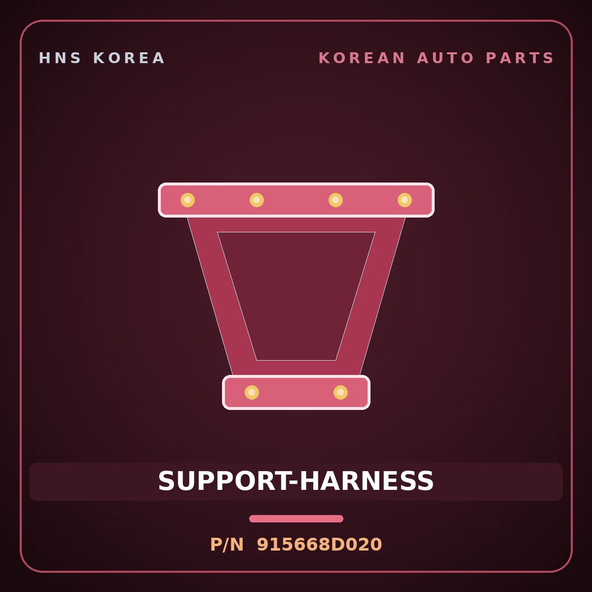 Genuine Mobis SUPPORT-HARNESS 915668D020 for Express 2009 HNS Parts Korea