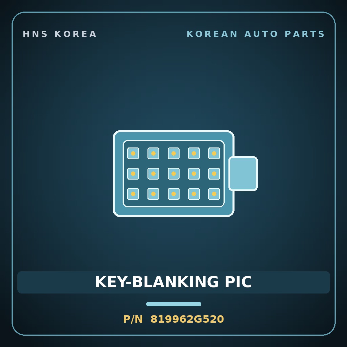 Genuine Mobis KEY-BLANKING PIC 819962G520 for Lotze 2009 HNS Parts Korea