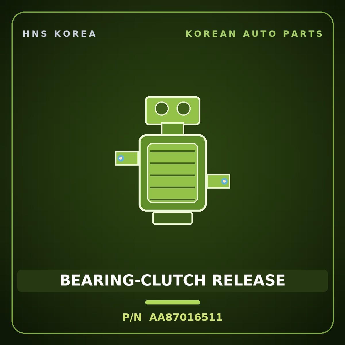 Genuine Mobis BEARING-CLUTCH RELEASE AA87016511 for Power Combi 1998 HNS Parts Korea
