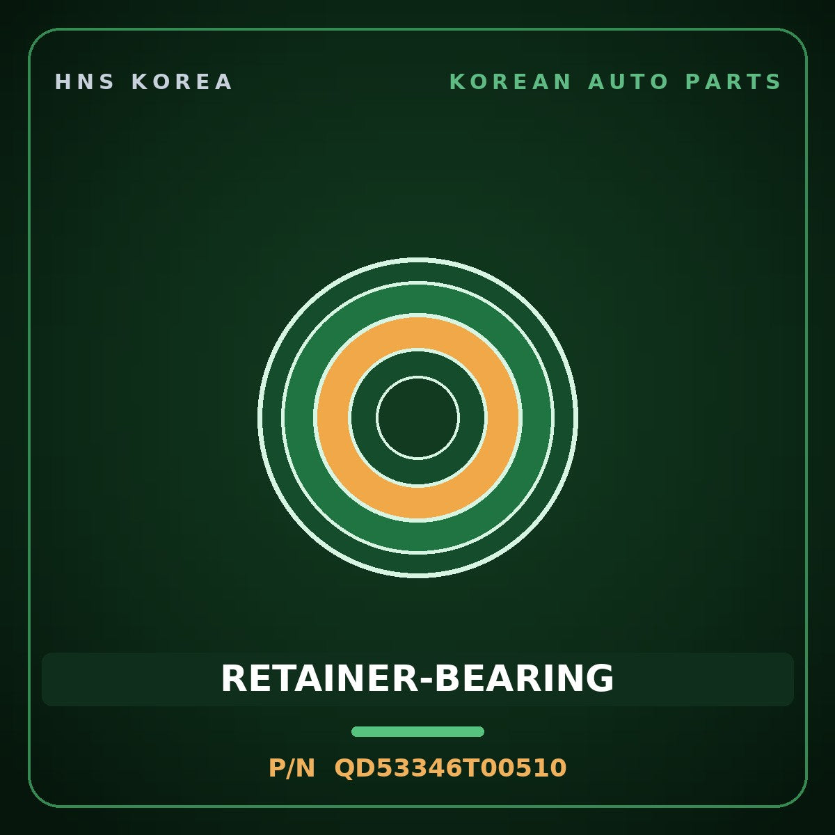 Genuine Mobis RETAINER-BEARING QD53346T00510 for County 2008 HNS Parts Korea