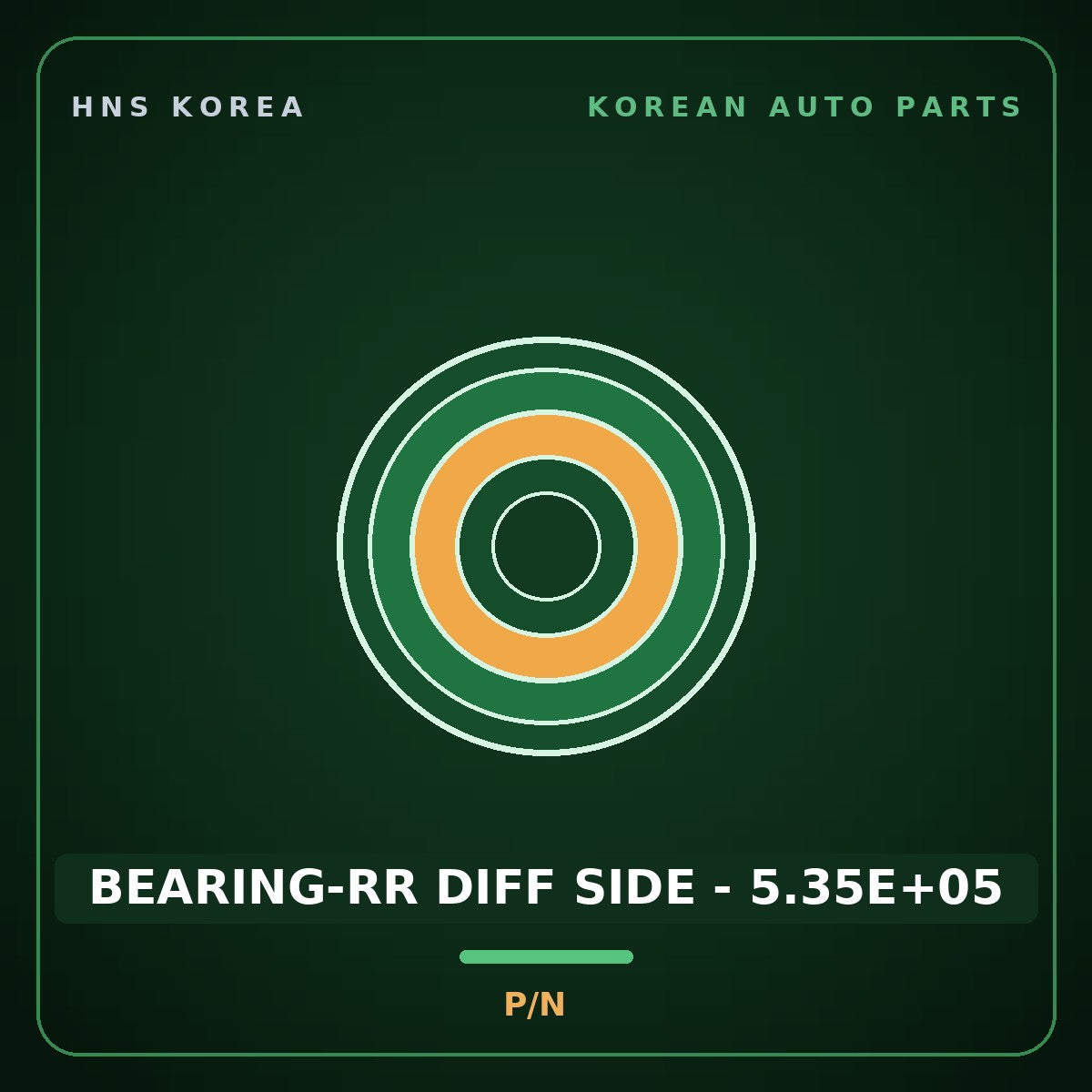 Genuine Mobis BEARING-RR DIFF SIDE - 5.35E+05  for Bongo 2004 HNS Parts Korea