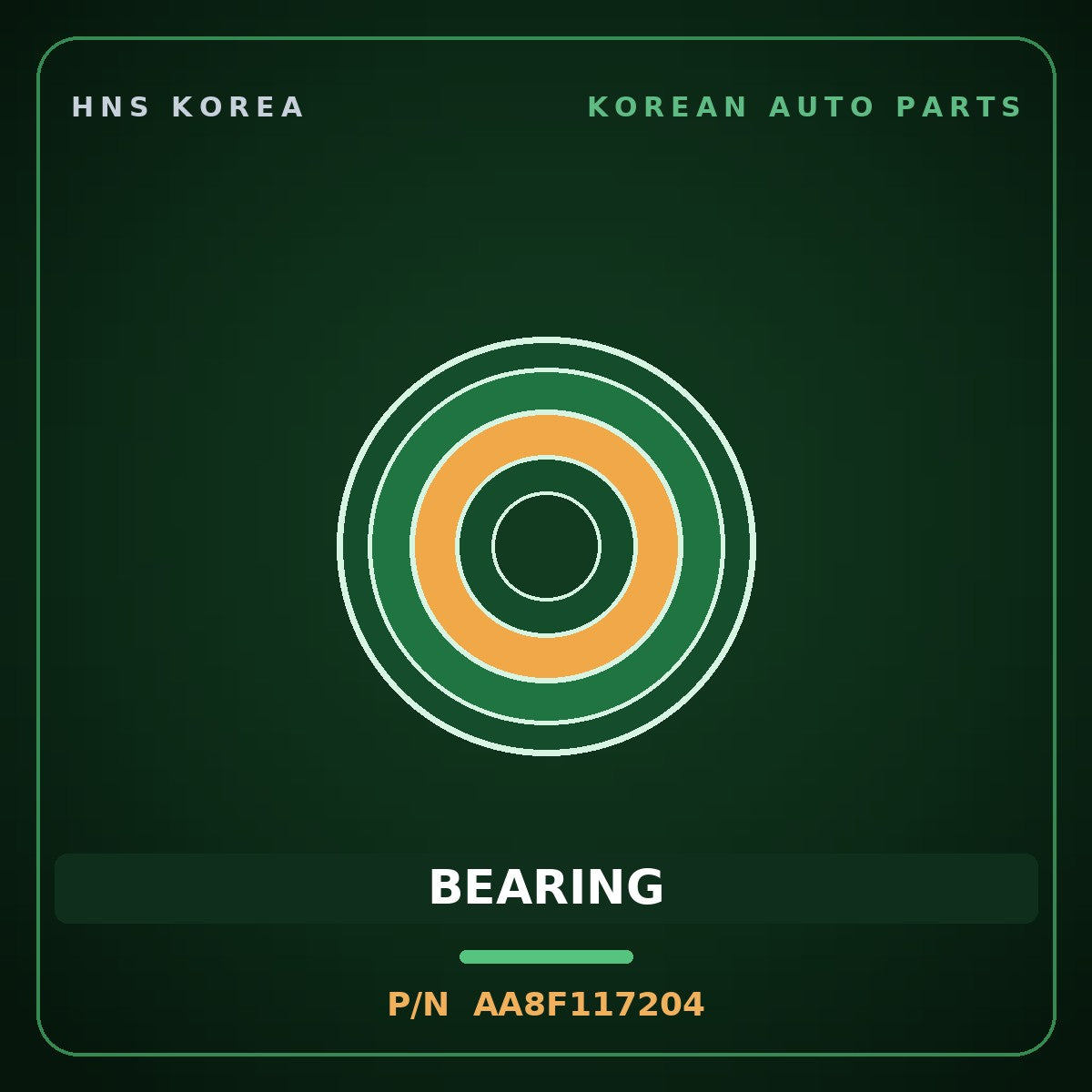 Genuine Mobis BEARING AA8F117204 for Power Combi 1998 HNS Parts Korea