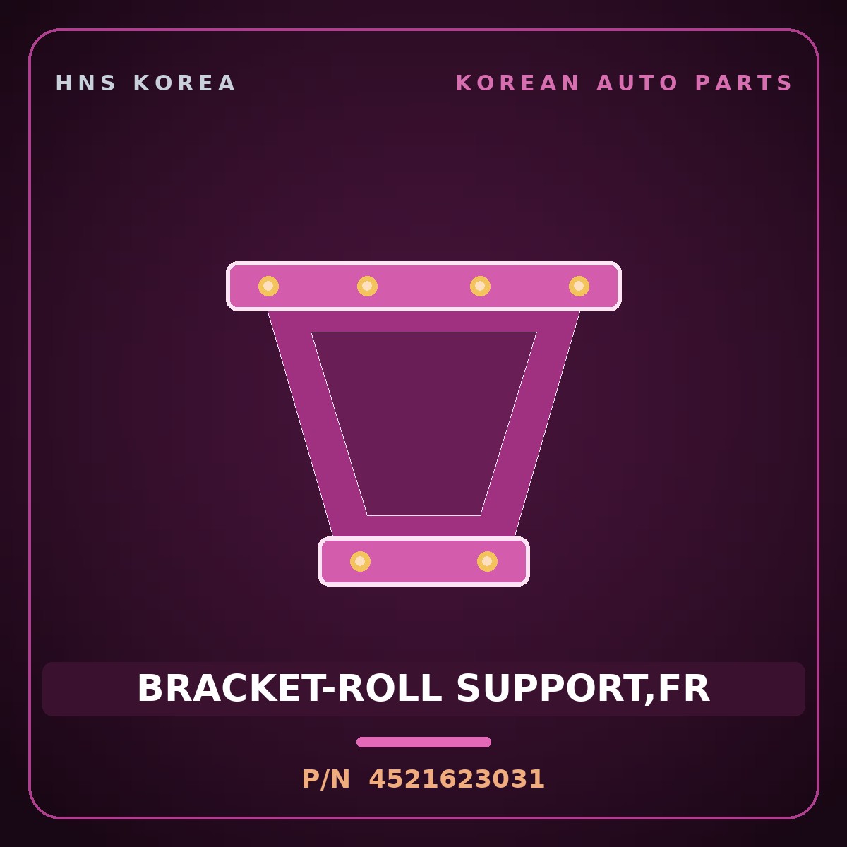 Genuine Mobis BRACKET-ROLL SUPPORT,FR 4521623031 for Avante 2006 HNS Parts Korea