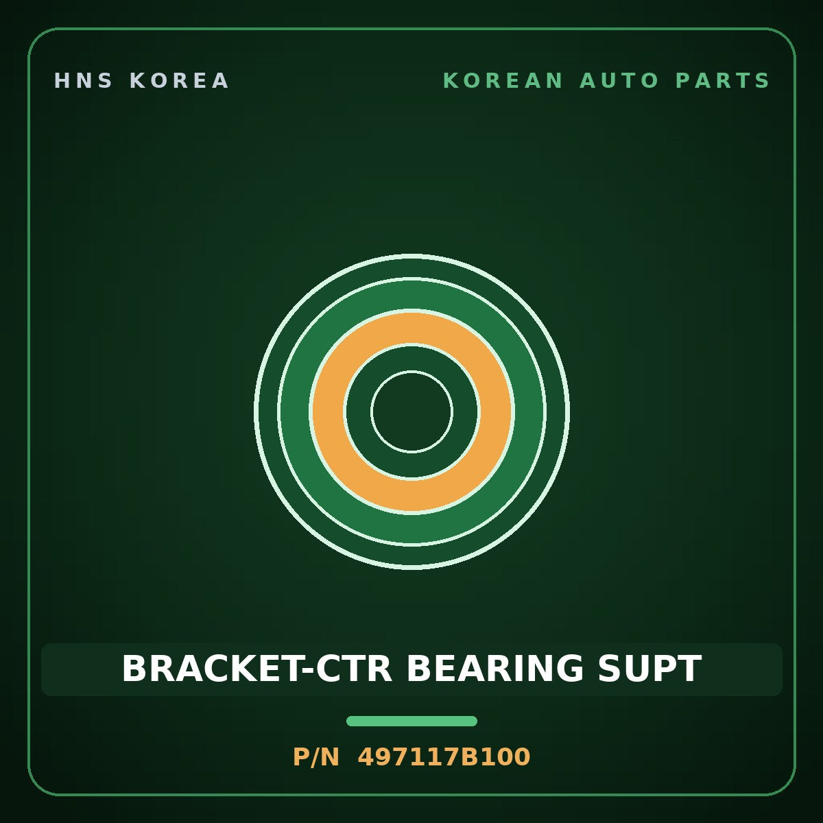 Genuine Mobis BRACKET-CTR BEARING SUPT 497117B100 for 5-Ton Truck 1997 HNS Parts Korea