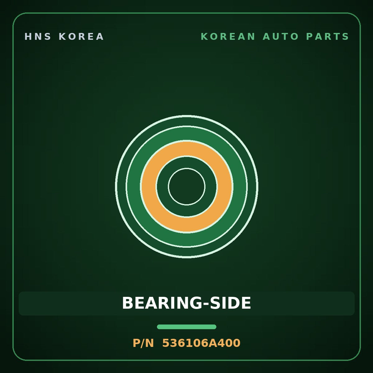 Genuine Mobis BEARING-SIDE 536106A400 for 5-Ton Truck 1997 HNS Parts Korea