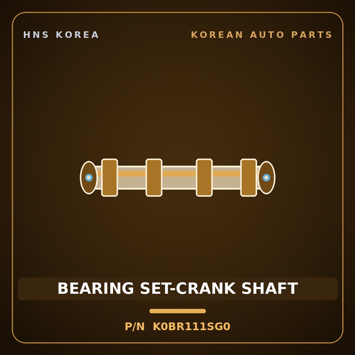 Genuine Mobis BEARING SET-CRANK SHAFT K0BR111SG0 for 5-Ton Truck 1995 HNS Parts Korea