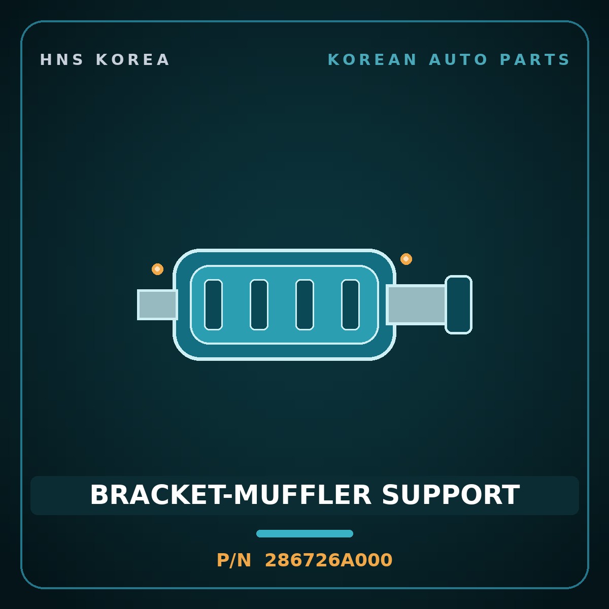 Genuine Mobis BRACKET-MUFFLER SUPPORT 286726A000 for 5-Ton Truck 1997 HNS Parts Korea