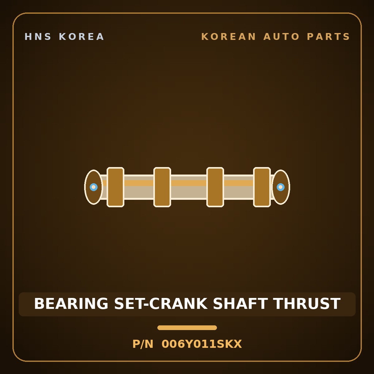 Genuine Mobis BEARING SET-CRANK SHAFT THRUST 006Y011SKX for Bongo 1996 HNS Parts Korea