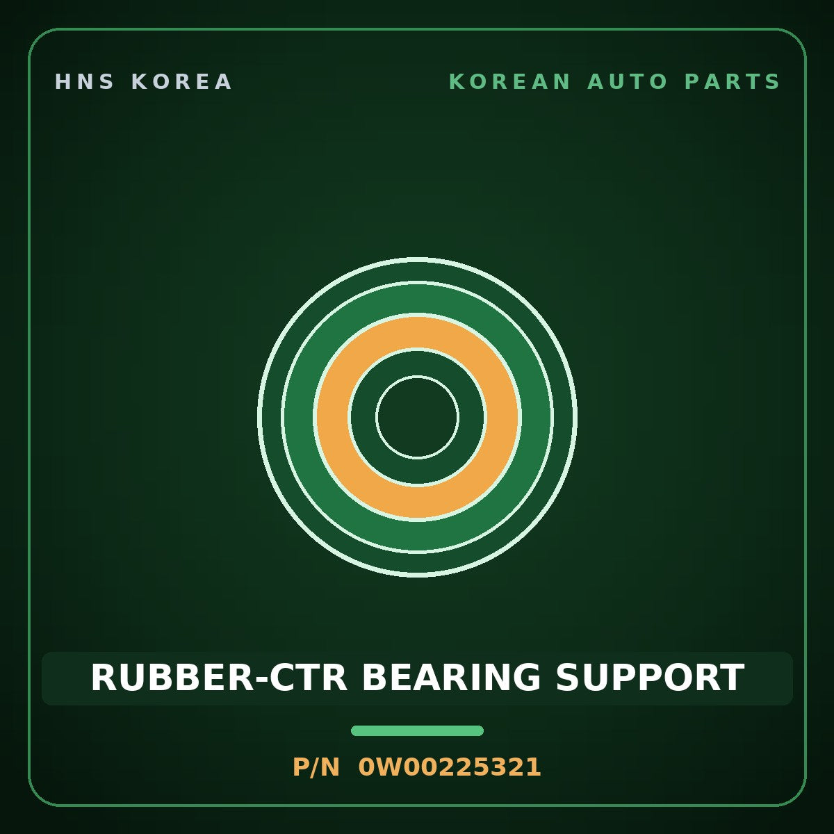 Genuine Mobis RUBBER-CTR BEARING SUPPORT 0W00225321 for Bongo 1995 HNS Parts Korea