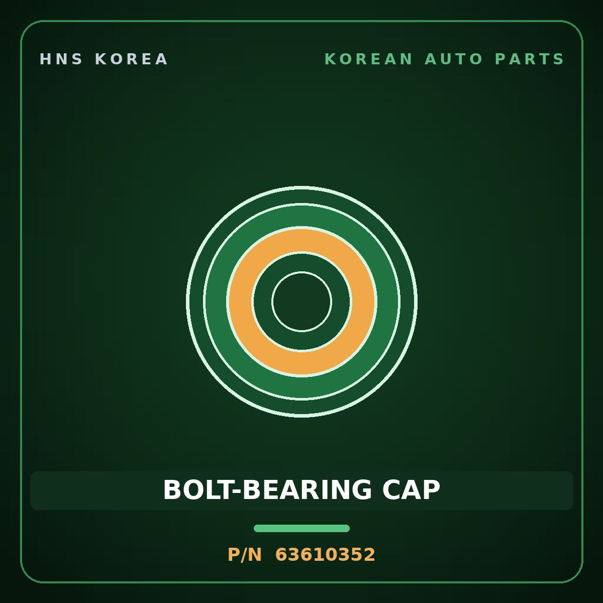 Genuine Mobis BOLT-BEARING CAP 63610352 for Ceres 1996 HNS Parts Korea