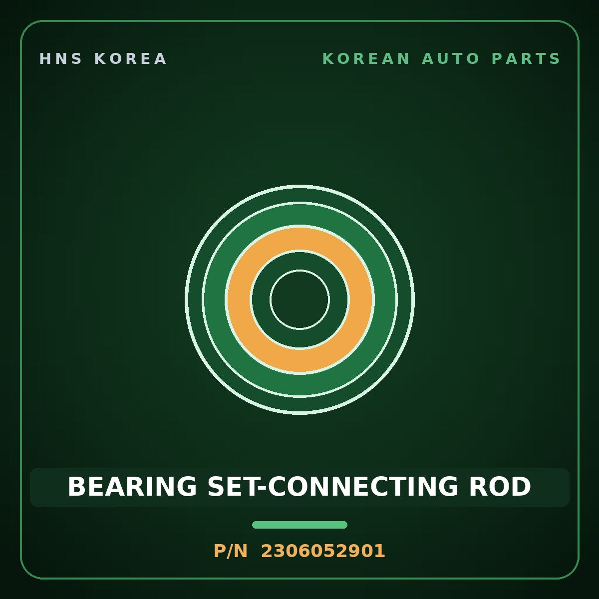 Genuine Mobis BEARING SET-CONNECTING ROD 2306052901 for Aero City 2008 HNS Parts Korea