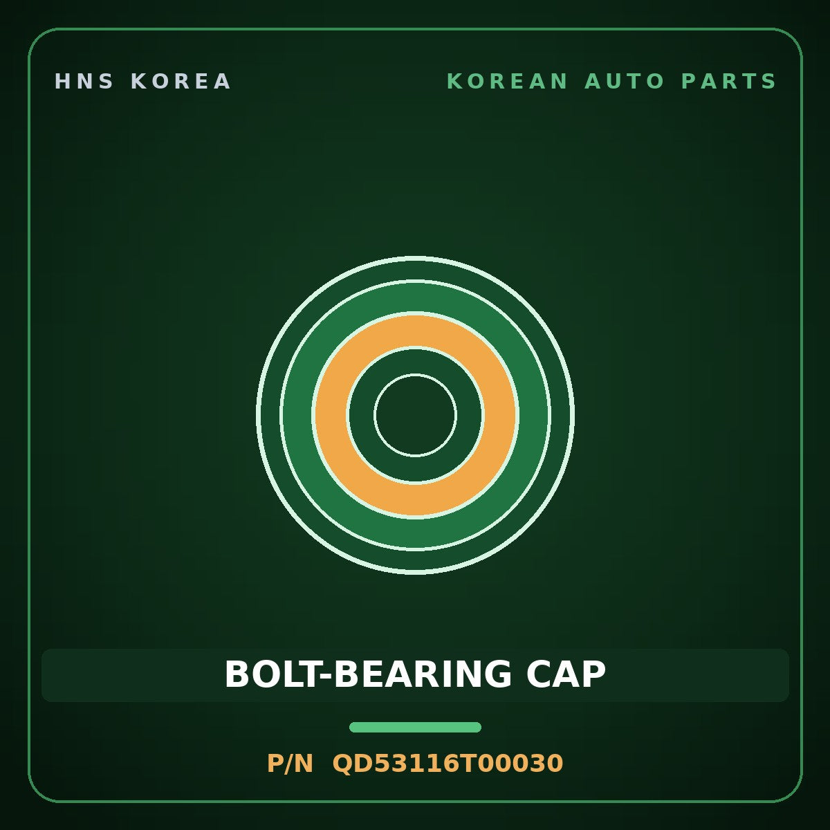 Genuine Mobis BOLT-BEARING CAP QD53116T00030 for Aero Town 2008 HNS Parts Korea
