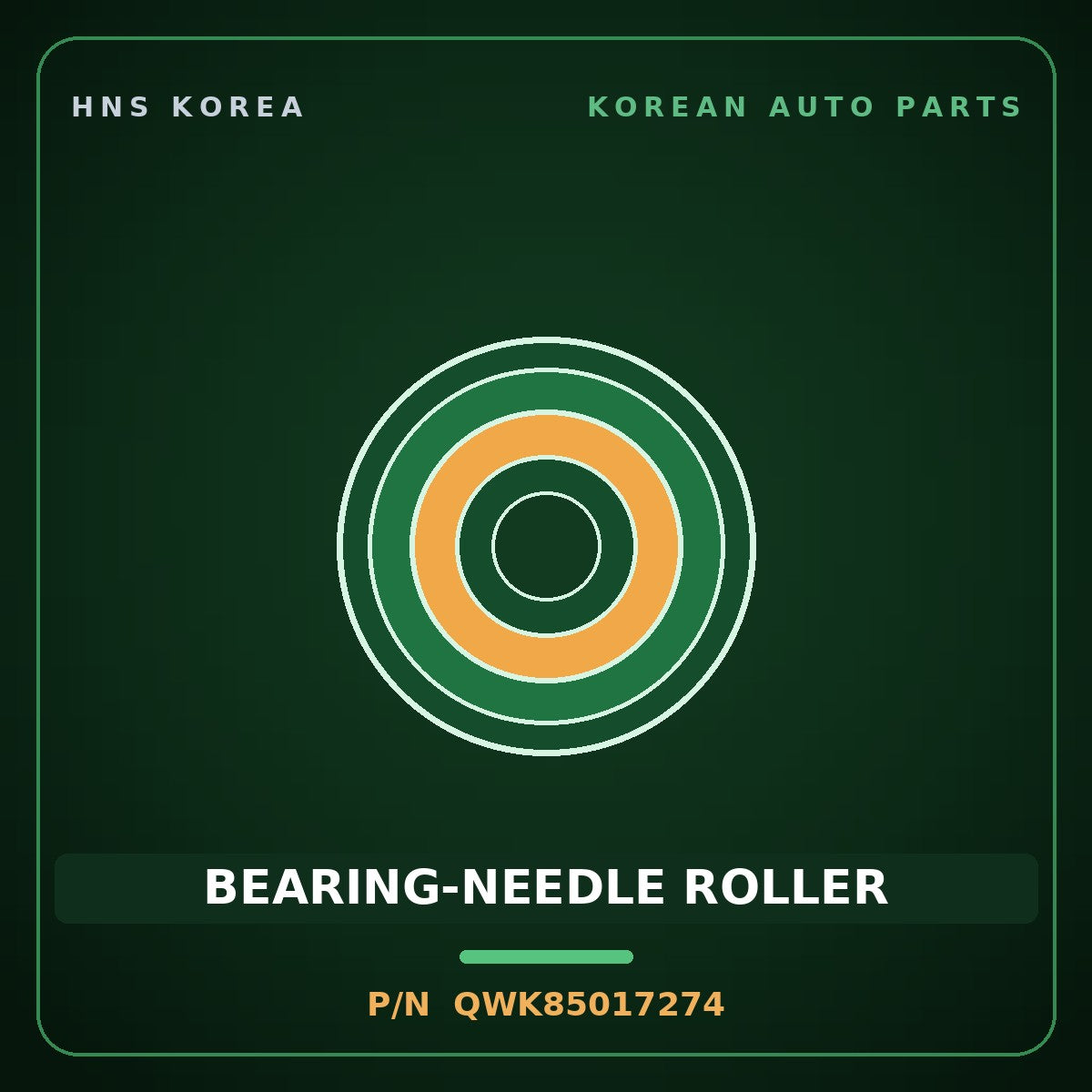 Genuine Mobis BEARING-NEEDLE ROLLER QWK85017274 for Aero Town 2008 HNS Parts Korea
