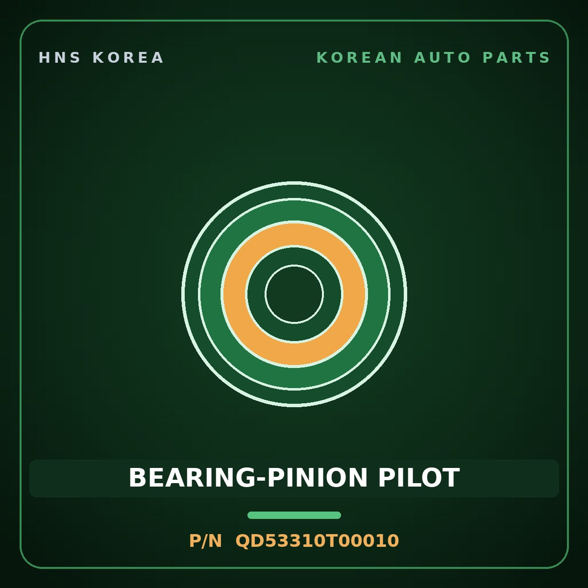 Genuine Mobis BEARING-PINION PILOT QD53310T00010 for Aero Town 2006 HNS Parts Korea