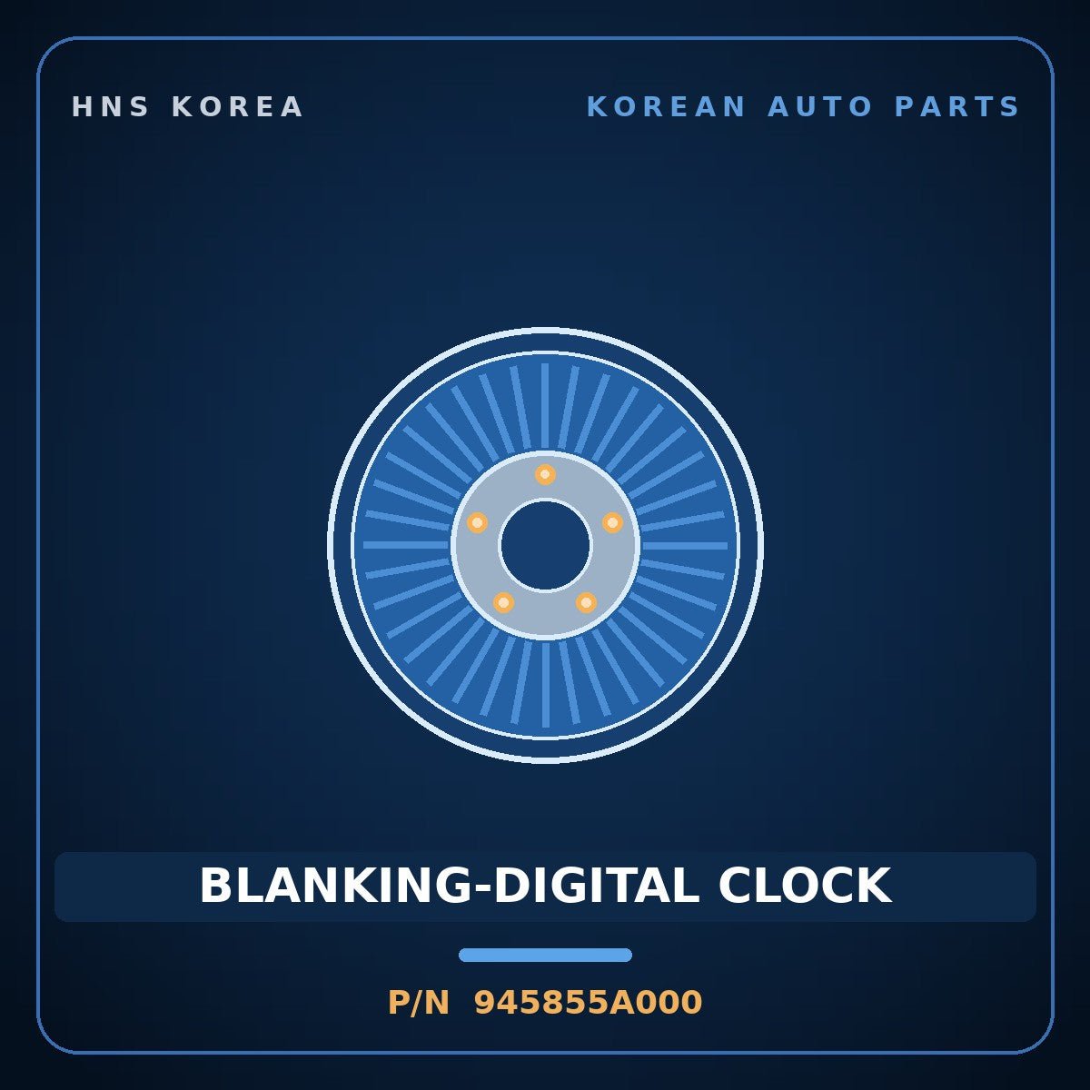 Genuine Mobis BLANKING-DIGITAL CLOCK 945855A000 for County 1998 HNS Parts Korea