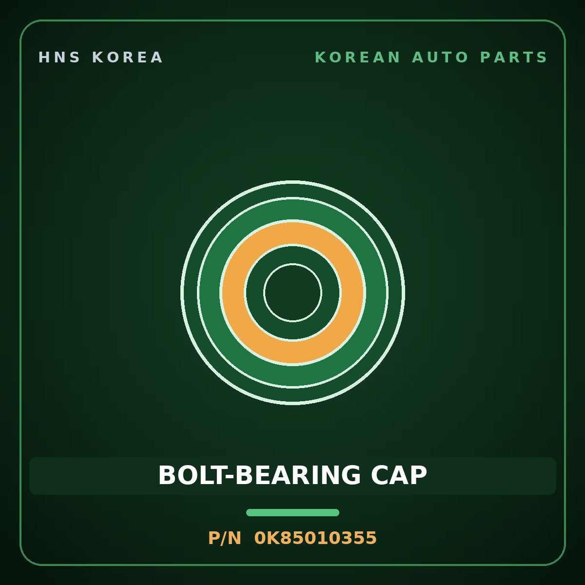 Genuine Mobis BOLT-BEARING CAP 0K85010355 for 5-Ton Truck 1995 HNS Parts Korea