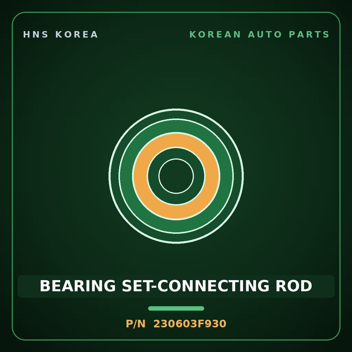 Genuine Mobis BEARING SET-CONNECTING ROD 230603F930 for Mohave 2007 HNS Parts Korea