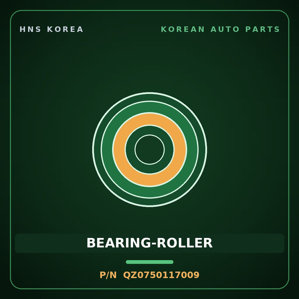 Genuine Mobis BEARING-ROLLER QZ0750117009 for Power Truck 2004 HNS Parts Korea
