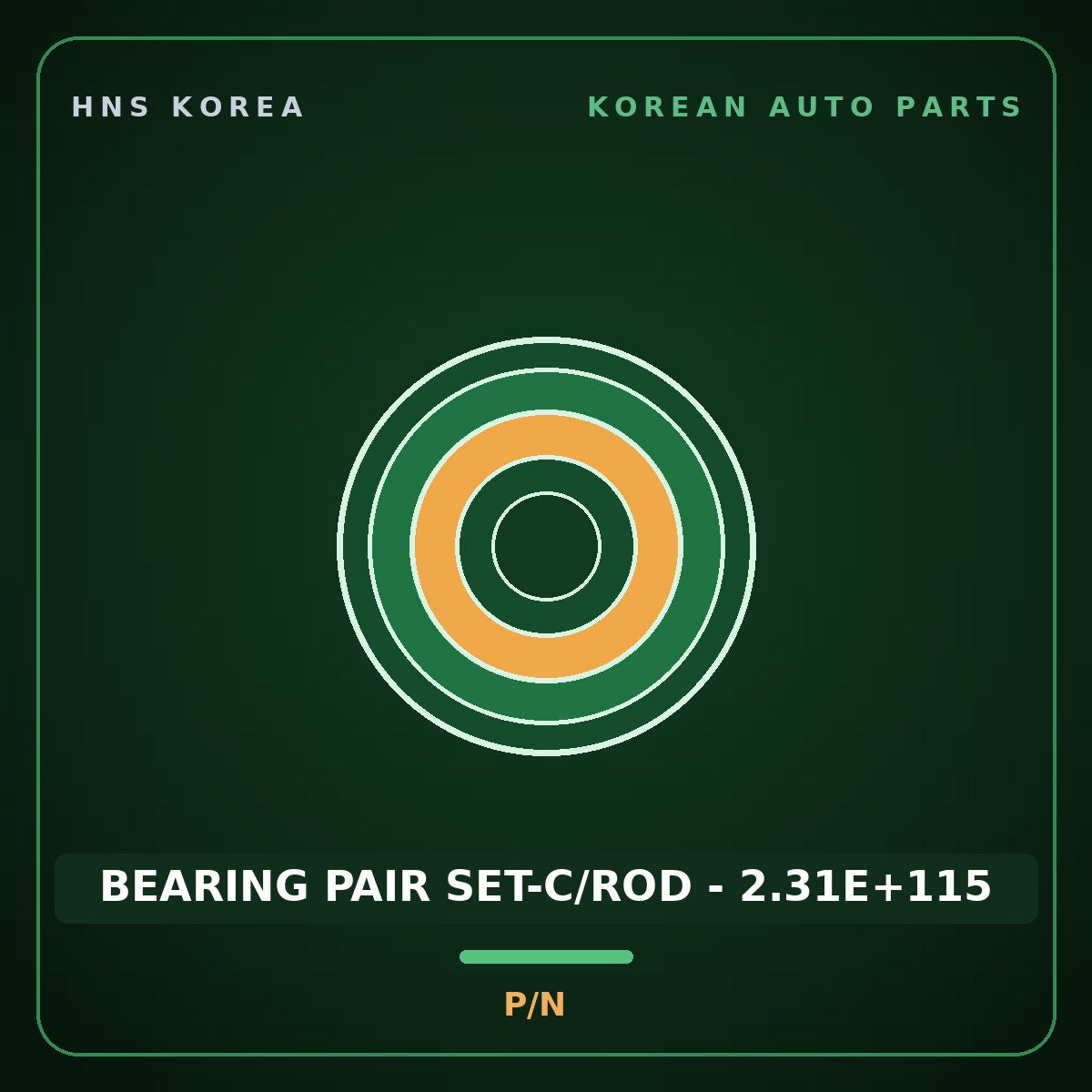 Genuine Mobis BEARING PAIR SET-C/ROD - 2.31E+115  for K5 2017 HNS Parts Korea
