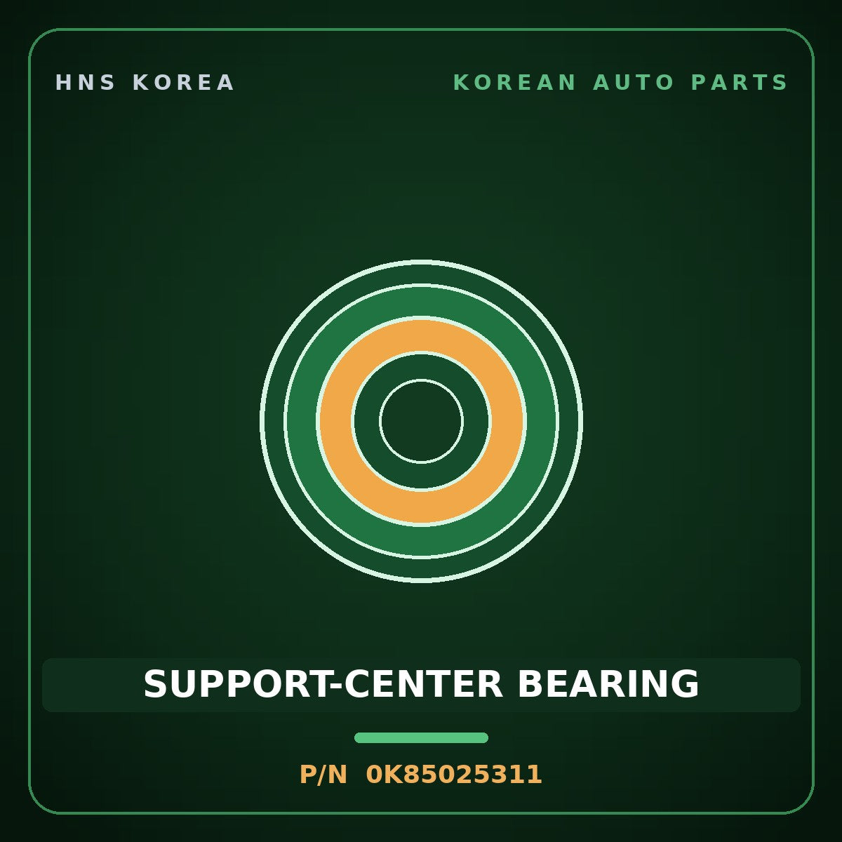 Genuine Mobis SUPPORT-CENTER BEARING 0K85025311 for Rhino 1995 HNS Parts Korea