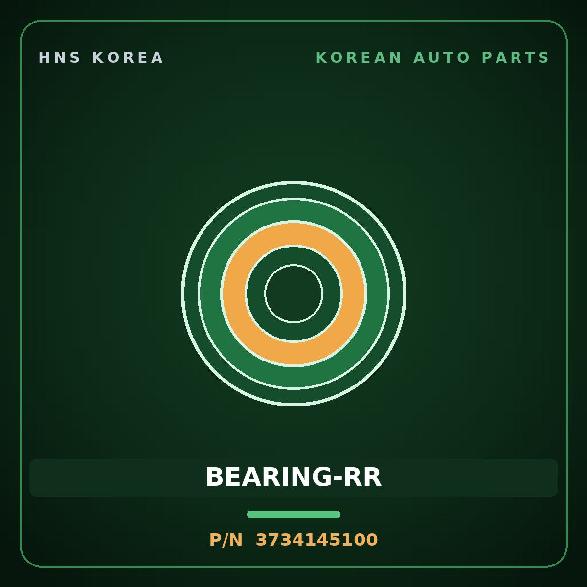 Genuine Mobis BEARING-RR 3734145100 for 5-Ton Truck 1997 HNS Parts Korea