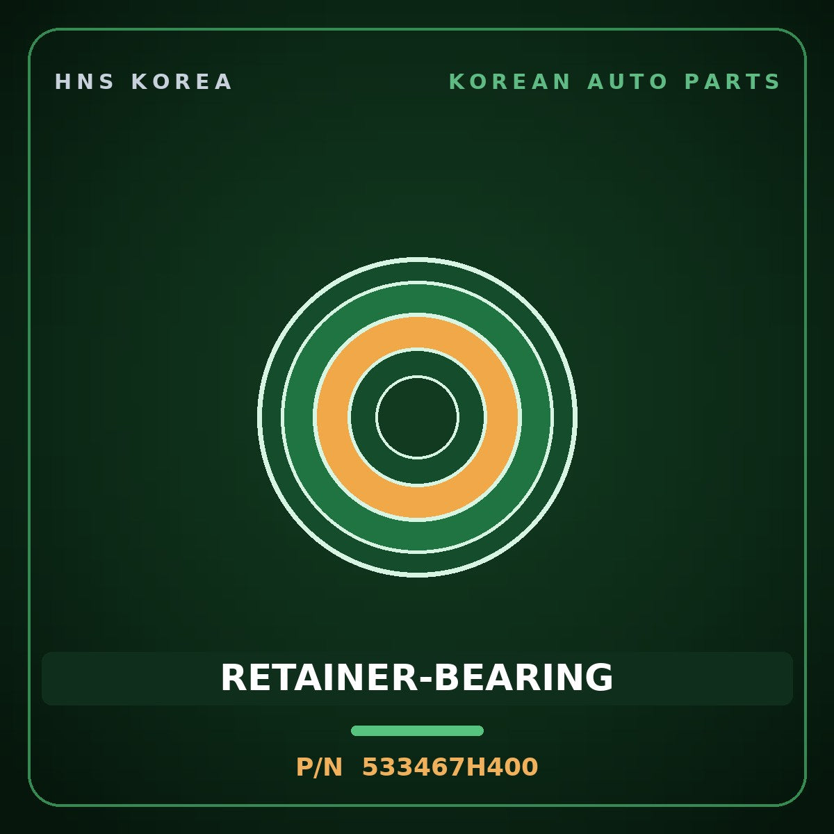Genuine Mobis RETAINER-BEARING 533467H400 for Power Truck 2010 HNS Parts Korea