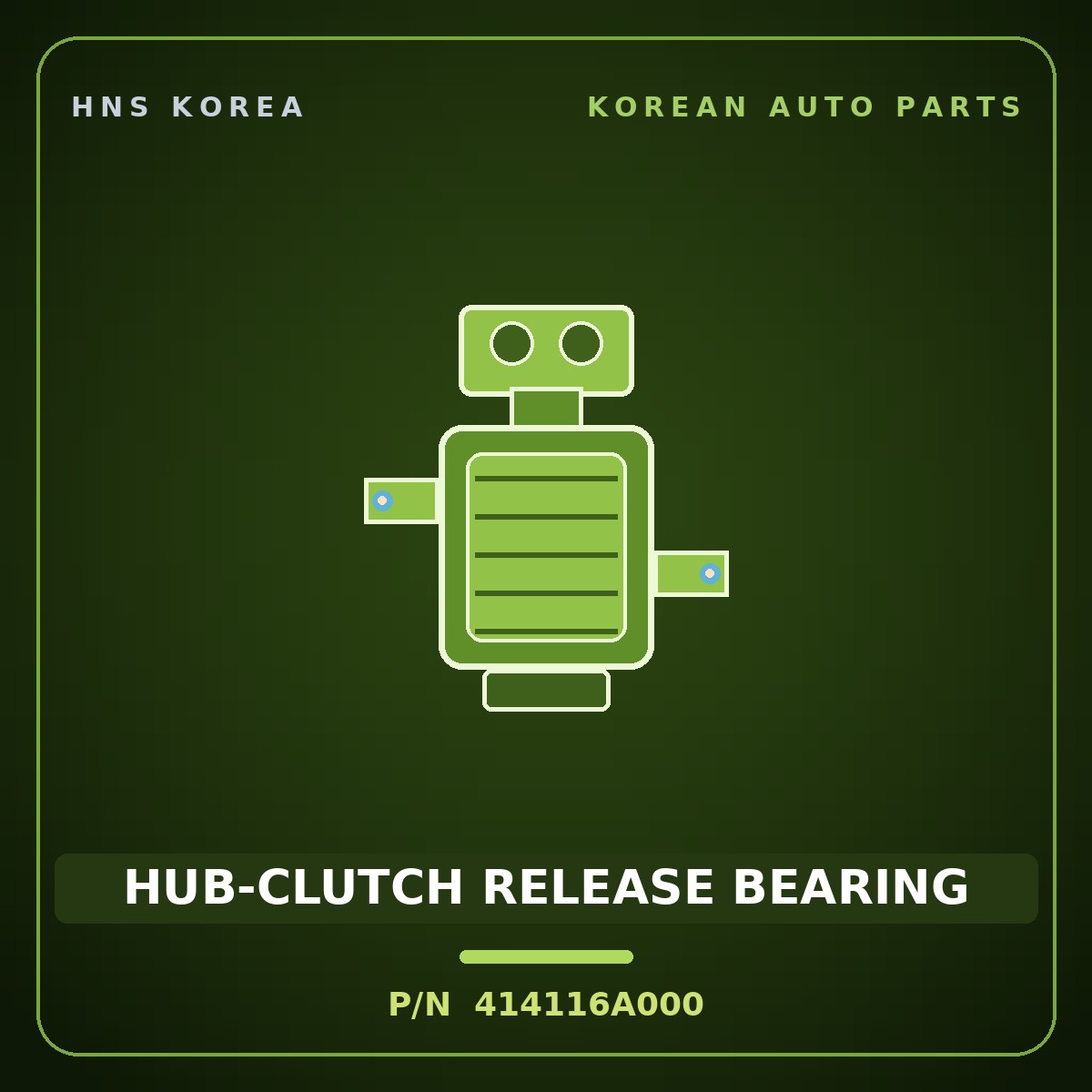 Genuine Mobis HUB-CLUTCH RELEASE BEARING 414116A000 for 5-Ton Truck 1997 HNS Parts Korea