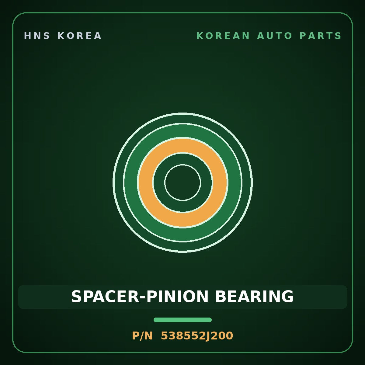Genuine Mobis SPACER-PINION BEARING 538552J200 for Mohave 2007 HNS Parts Korea