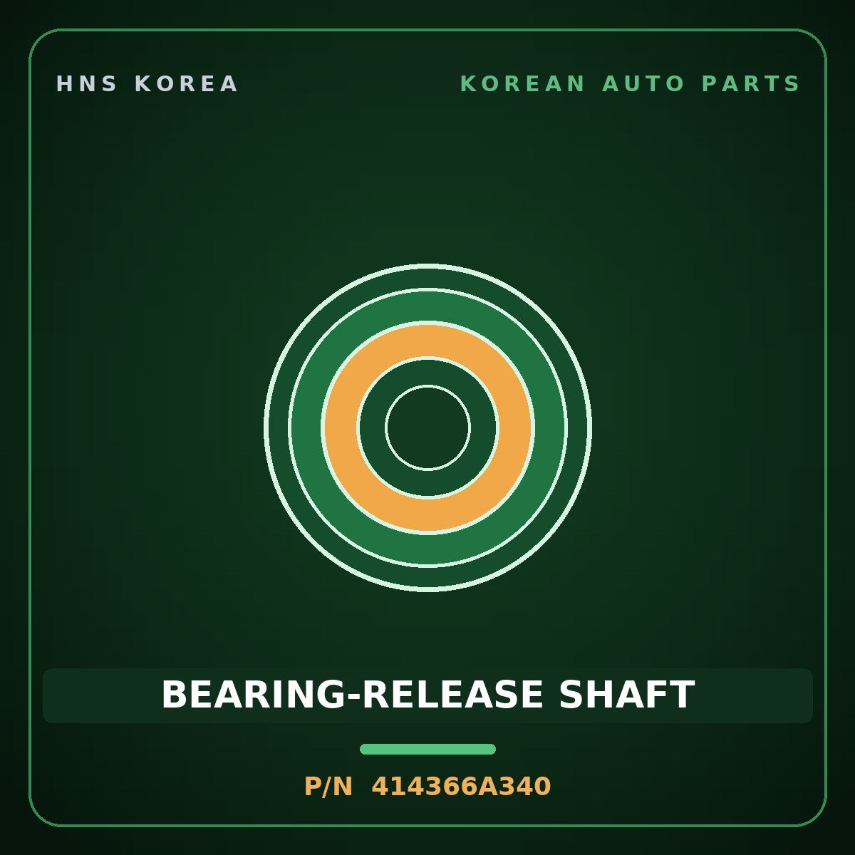 Genuine Mobis BEARING-RELEASE SHAFT 414366A340 for 5-Ton Truck 1997 HNS Parts Korea