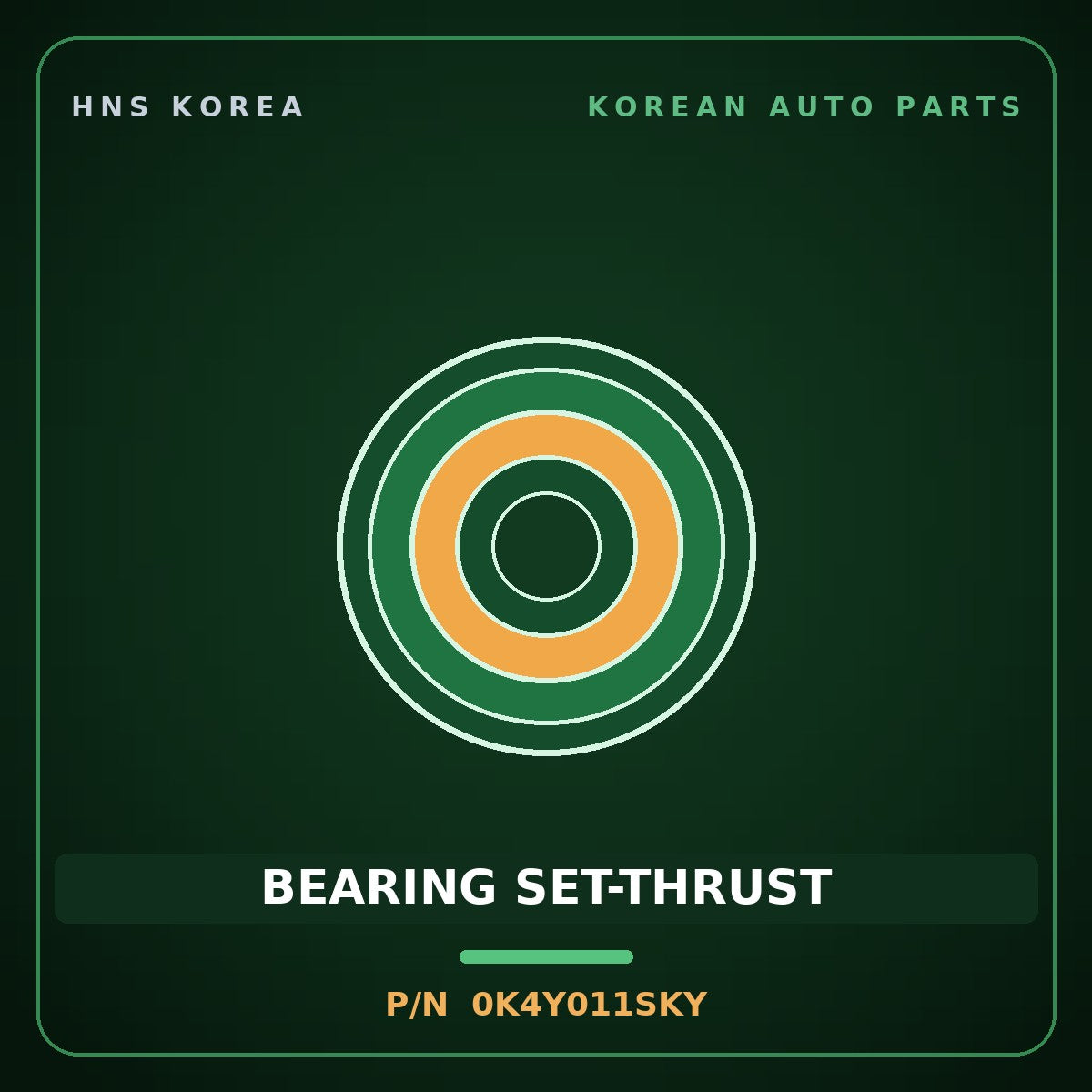Genuine Mobis BEARING SET-THRUST 0K4Y011SKY for Frontier 1995 HNS Parts Korea