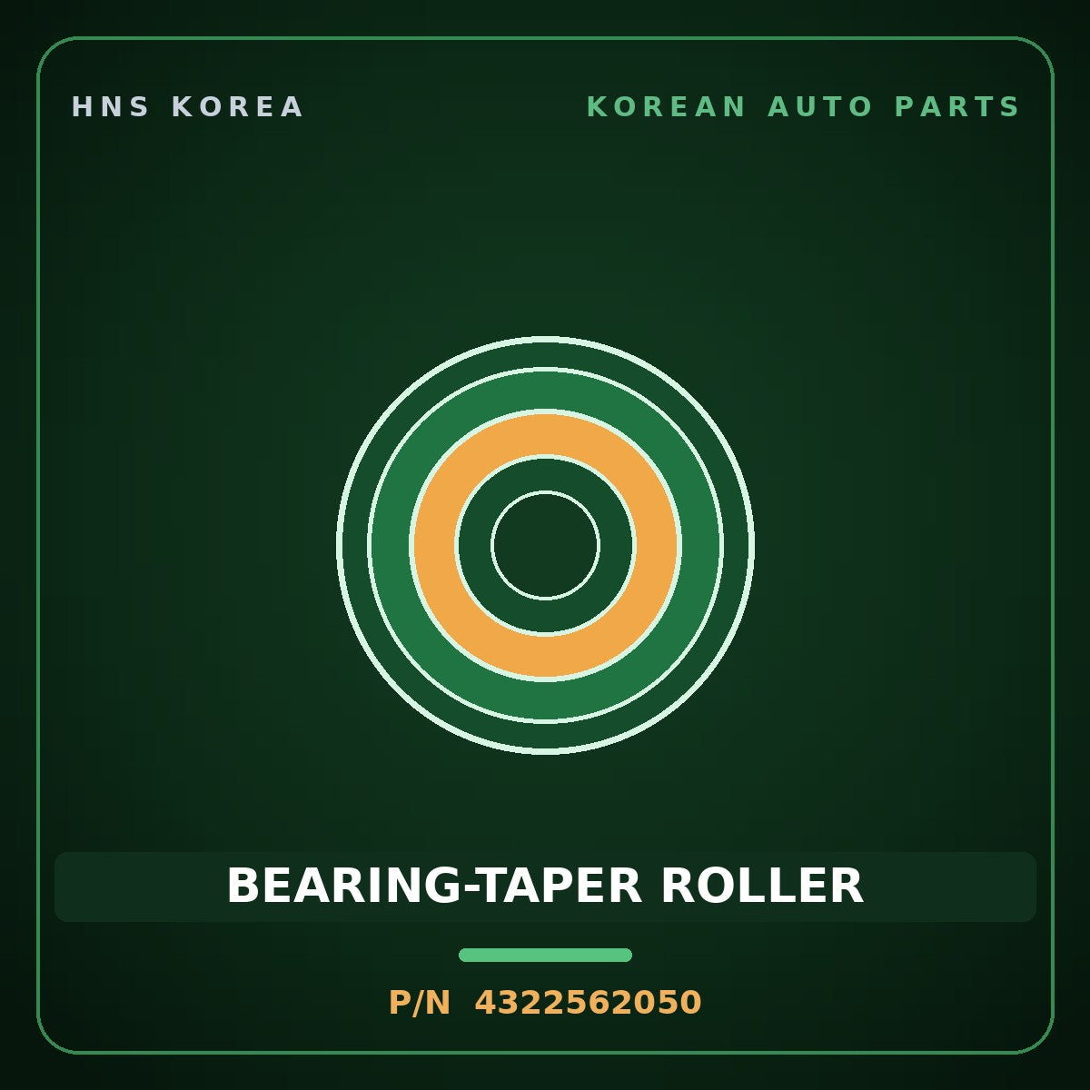 Genuine Mobis BEARING-TAPER ROLLER 4322562050 for 5-Ton Truck 1997 HNS Parts Korea