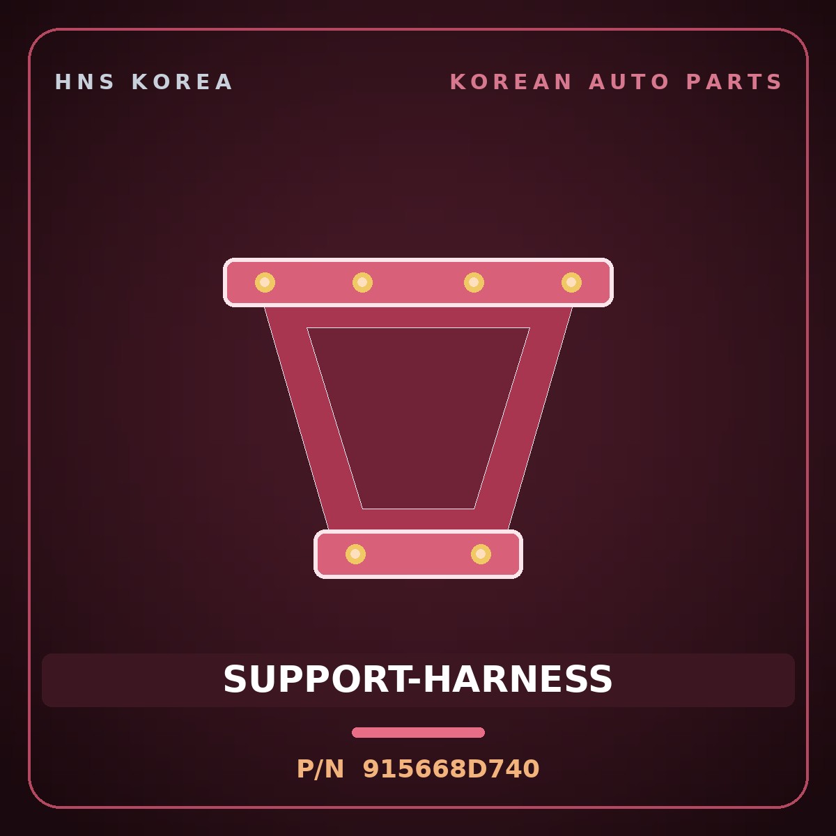 Genuine Mobis SUPPORT-HARNESS 915668D740 for Universe 2009 HNS Parts Korea