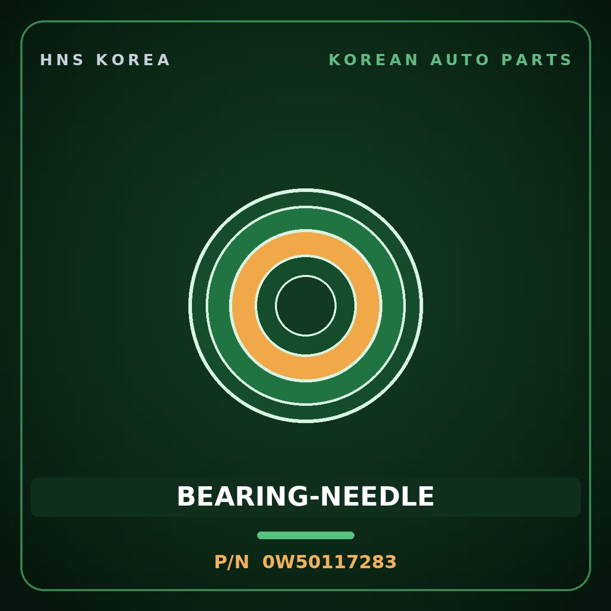 Genuine Mobis BEARING-NEEDLE 0W50117283 for Frontier 1995 HNS Parts Korea