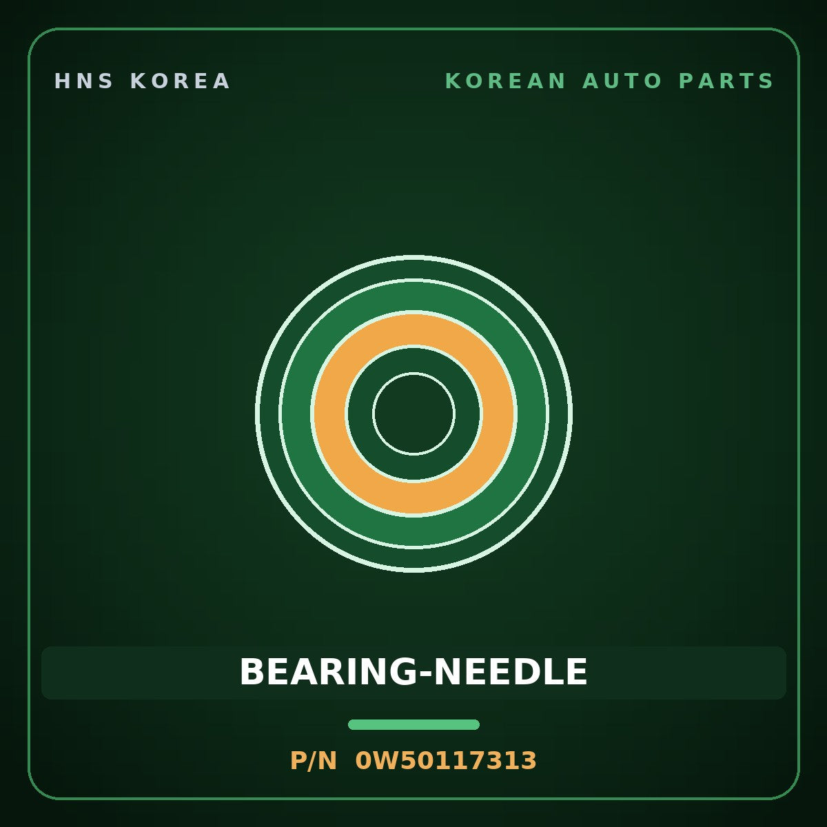 Genuine Mobis BEARING-NEEDLE 0W50117313 for Frontier 1995 HNS Parts Korea
