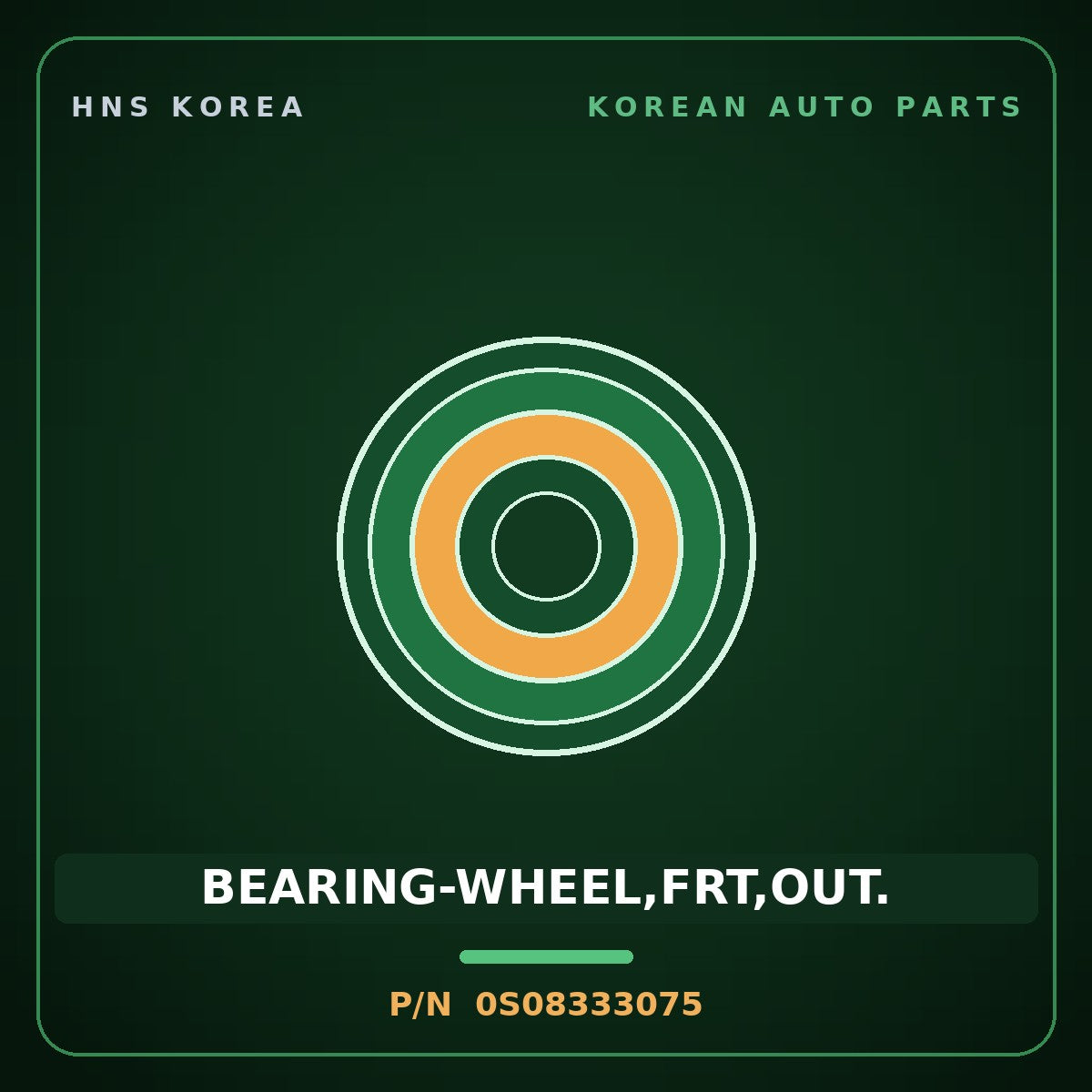 Genuine Mobis BEARING-WHEEL,FRT,OUT. 0S08333075 for Bongo 1997 HNS Parts Korea