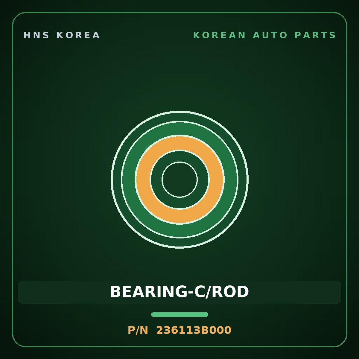 Genuine Mobis BEARING-C/ROD 236113B000 for Equus 1999 HNS Parts Korea