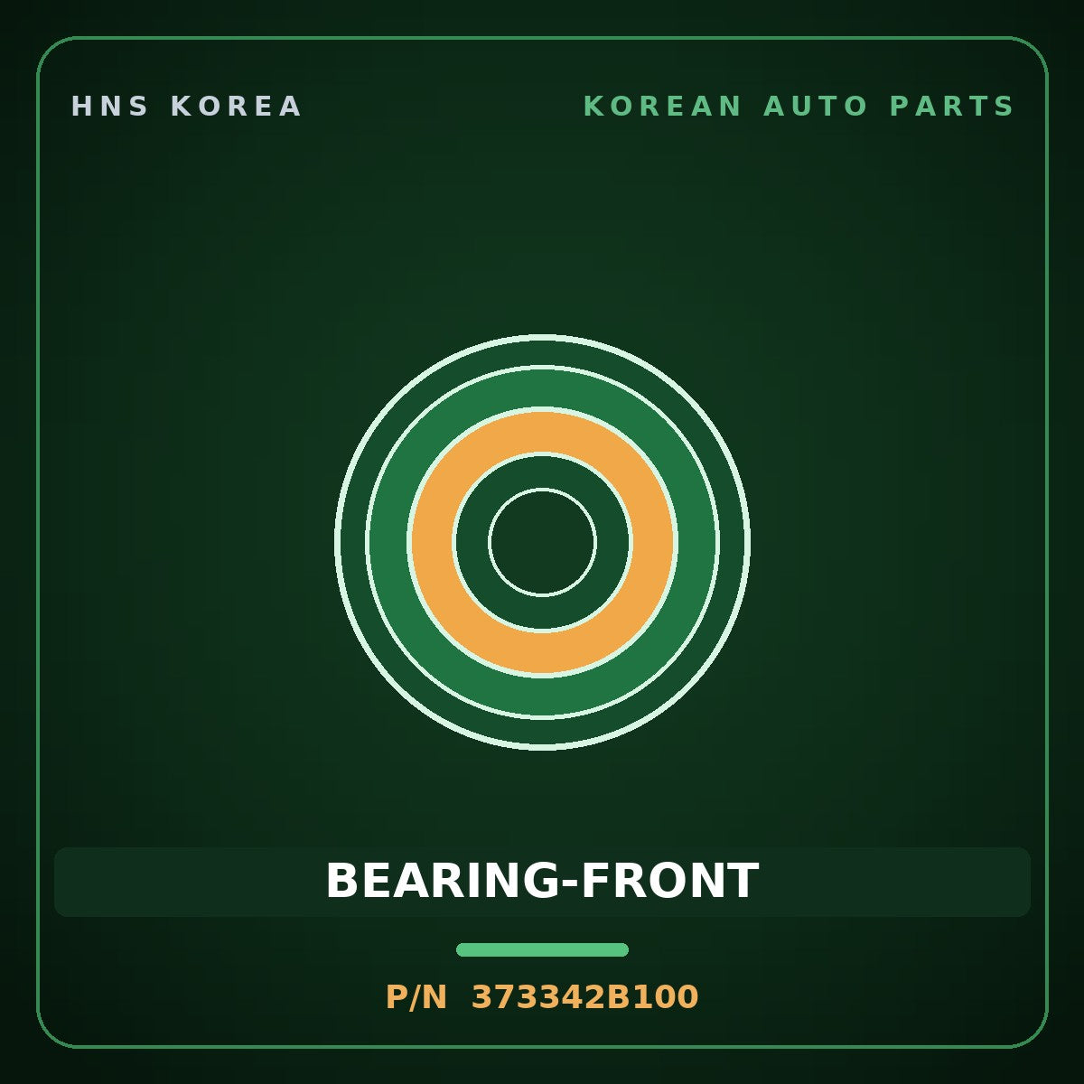 Genuine Mobis BEARING-FRONT 373342B100 for Accent 2006 HNS Parts Korea