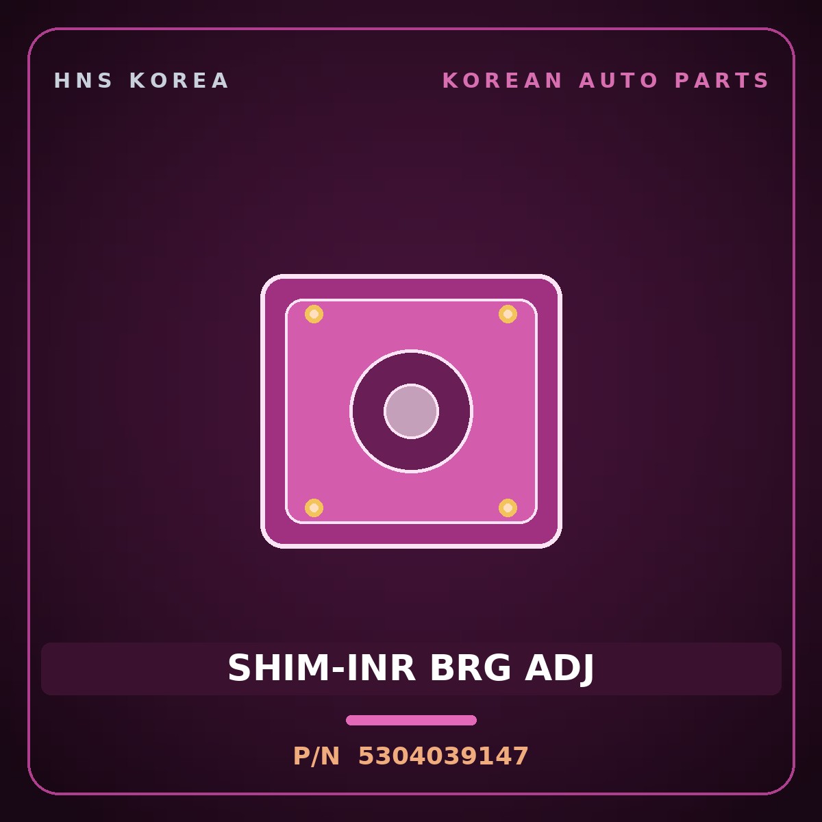 Genuine Mobis SHIM-INR BRG ADJ 5304039147 for Santa Fe 2006 HNS Parts Korea
