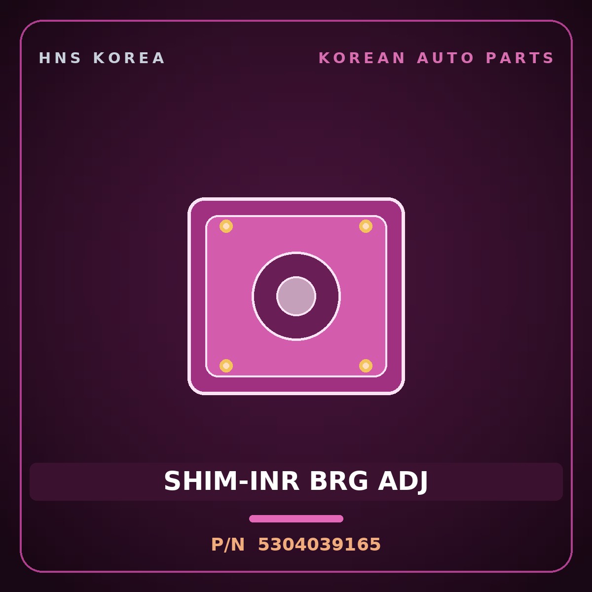 Genuine Mobis SHIM-INR BRG ADJ 5304039165 for Santa Fe 2006 HNS Parts Korea